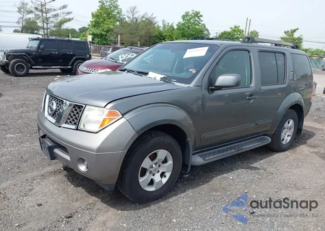 2005 Nissan Pathfinder Se из США, поврежденный, VIN 5N1AR18W95C743850